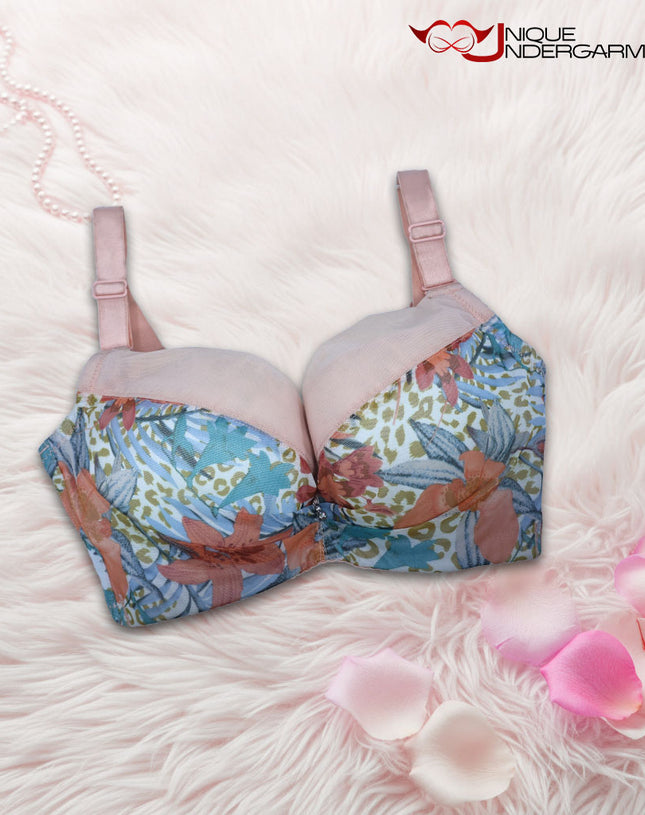 Floral Print Padded Bra