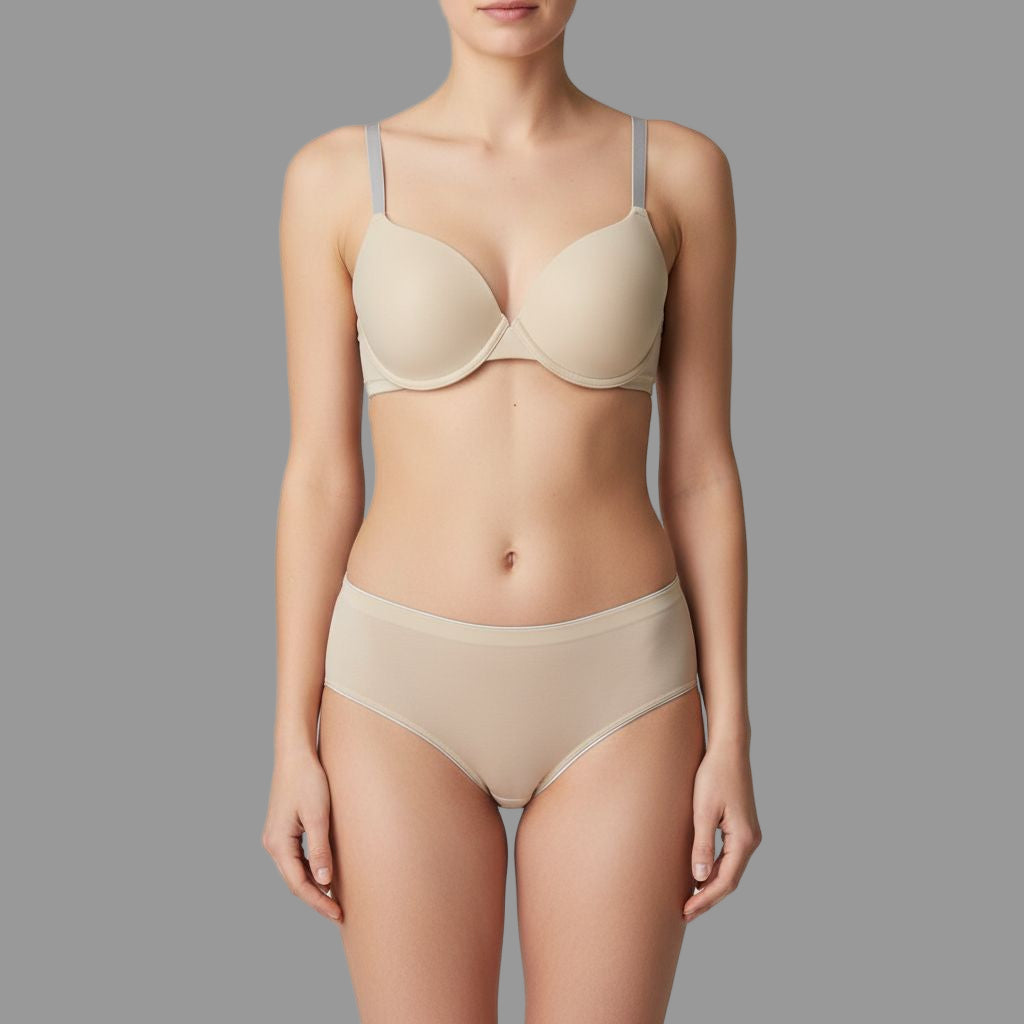 Nude Seamless Bra and Panty Set
